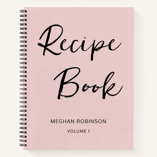 Personalisiertes Cookbook  Girly Script Rezept Notizbuch (Vorderseite)
