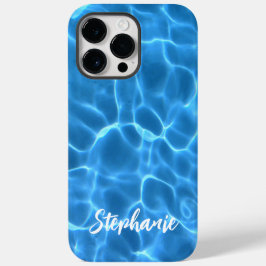 Personalisiertes Cooles blaues Schwimmbad Foto Case-Mate iPhone 14 Pro Max Hülle