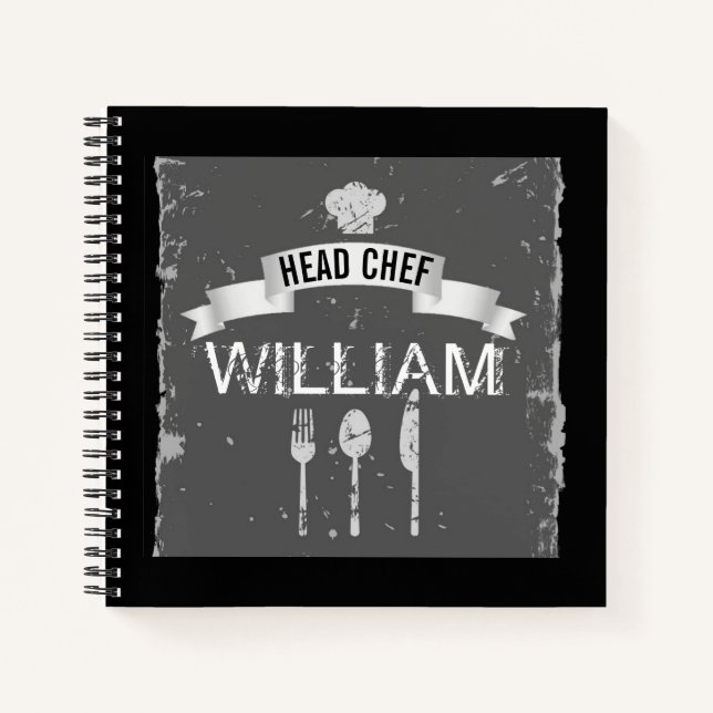 Personalisiertes cooles Graue Koch Rezept Buch für (Vorderseite)