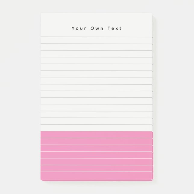 Personalisiertes Cooles Minimalistisch-rosa Notepa Post-it Klebezettel (Vorderseite)