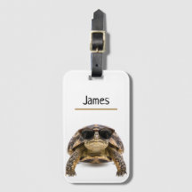 Personalisiertes Cooles Schildkröten-Gepäck Name