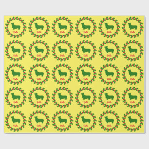 Personalisiertes Corgi Holiday Wrapping Geschenkpapier