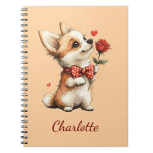 Personalisiertes Corgi-Notizbuch mit individuellem