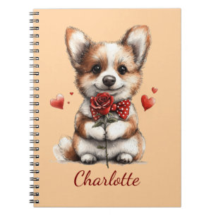 Personalisiertes Corgi-Notizbuch mit individuellem Notizblock