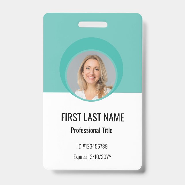 Personalisiertes Corporate Mitarbeiter-ID-Abzeiche Ausweis (Vorderseite)
