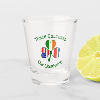 Personalisiertes costa-ricanisches Irland USA Sham Schnapsglas