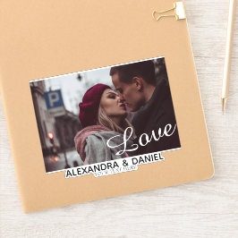 Personalisiertes Couple-Foto Aufkleber