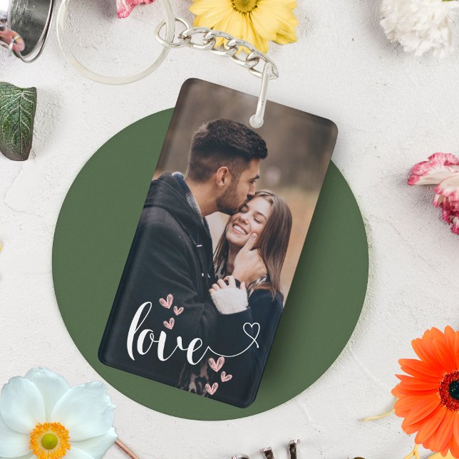 Personalisiertes Couple Foto Collage Liebe Herz Schlüsselanhänger (Von Creator hochgeladen)