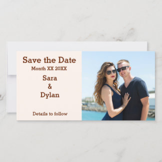 Personalisiertes Couple Foto Save The Date