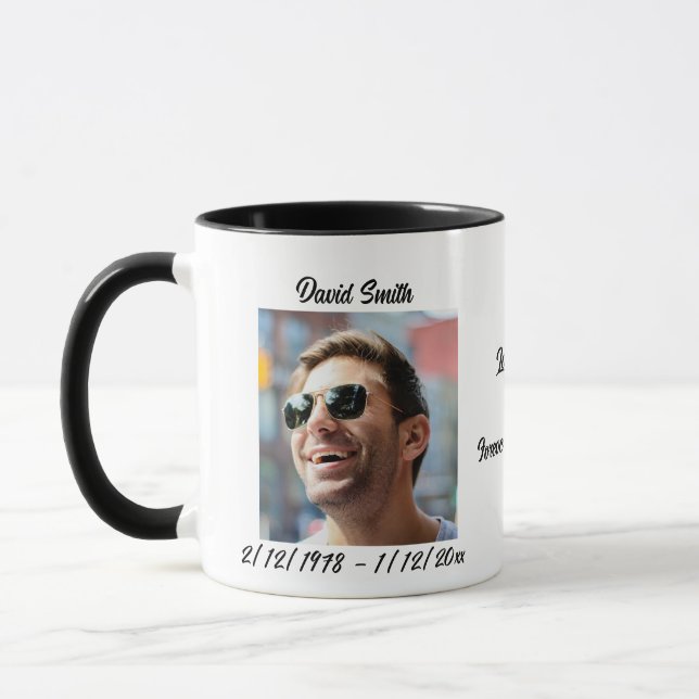 Personalisiertes Covid Memorial Foto Tasse (Links)