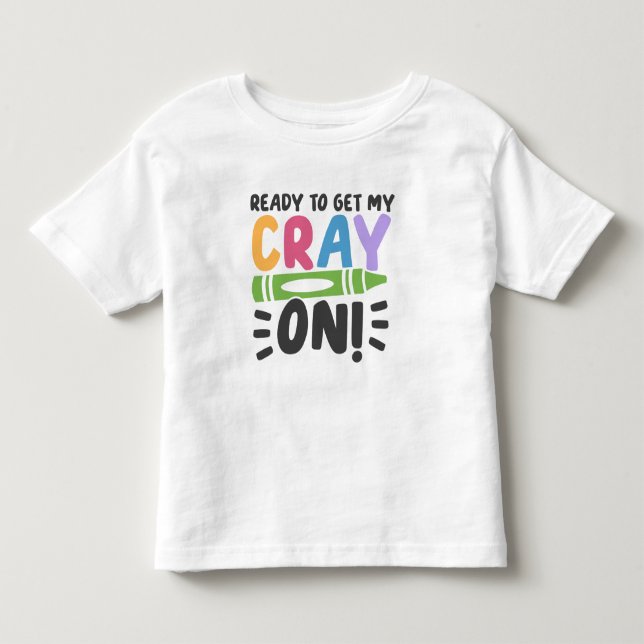 Personalisiertes Crayon Pre-K Kleinkind-Shirt Kleinkind T-shirt (Vorderseite)