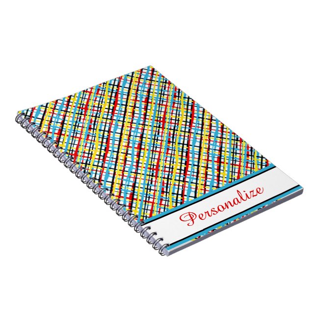 Personalisiertes Crisscross-MusterNotebook Notizblock (Rechte Seite)