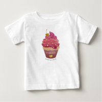 Personalisiertes Cupcake Baby T - Shirt