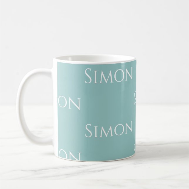 Personalisiertes Cyan Kaffeetasse (Links)