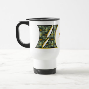 Personalisiertes D Daisy Monogramm Anfangsbuchstab Reisebecher