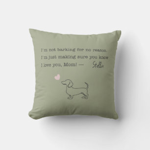 Personalisiertes Dachshund-Hundemama-Foto & Name Kissen