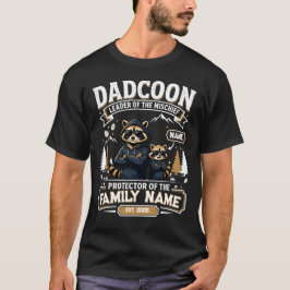 Personalisiertes Dadcoon-Familie-Waschbär-Vater-Sh T-Shirt