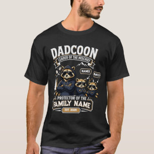 Personalisiertes Dadcoon-Waschbär-Vater-Shirt für T-Shirt