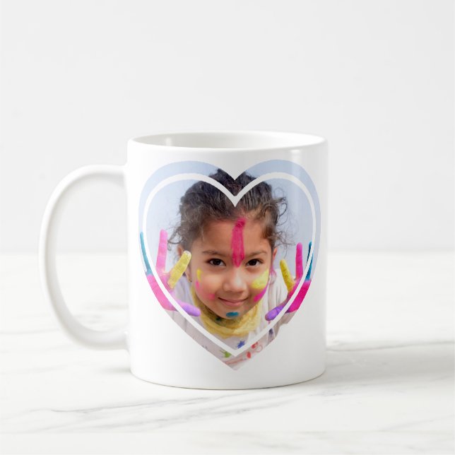 Personalisiertes Daddy's Little Angel Foto Kaffeetasse (Links)