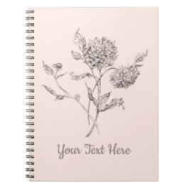 Personalisiertes Dahlia-Notebook Notizblock
