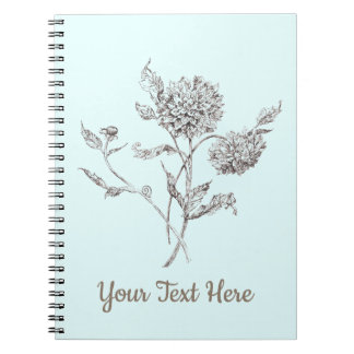 Personalisiertes Dahlia-Notebook Notizblock