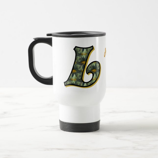 Personalisiertes Daisying Initial L Reisebecher (Links)