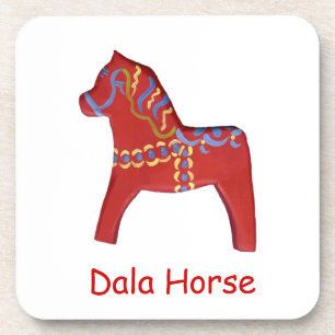 Personalisiertes Dala Horse Untersetzer Set
