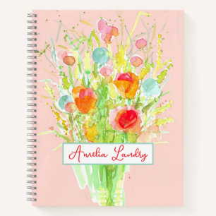 Personalisiertes Dankbarkeitstagebuch Blumenstrauß Notizbuch