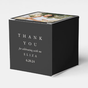 Personalisiertes Danke-Foto für Junggesellinnenabs Geschenkschachtel