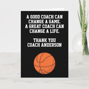 Personalisiertes Dankeschön Basketball-Trainer von Karte