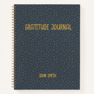 Personalisiertes Dankeschön-Journal, grau mit Gold Notizbuch