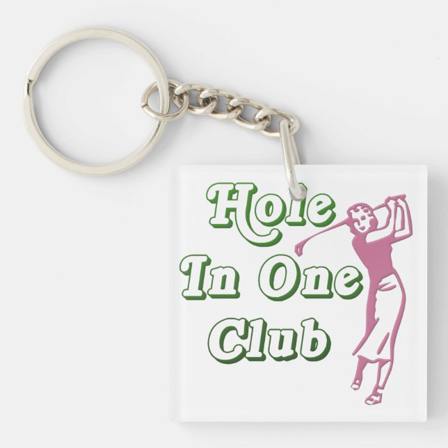 Personalisiertes das Golf-Loch der Frauen in einem Schlüsselanhänger (Vorderseite)
