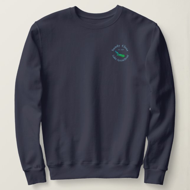 Personalisiertes Datum der Arrowhead-Map-Karte Sweatshirt (Design vorne)