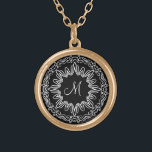 Personalisiertes Decorativmonogramm-Design Vergoldete Kette<br><div class="desc">Personalisiertes Decorativmonogramm-Design</div>