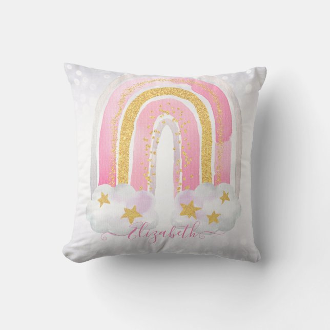 Personalisiertes Dekor mit MÄDCHENZIMMERN Glittery Kissen (Vorderseite)