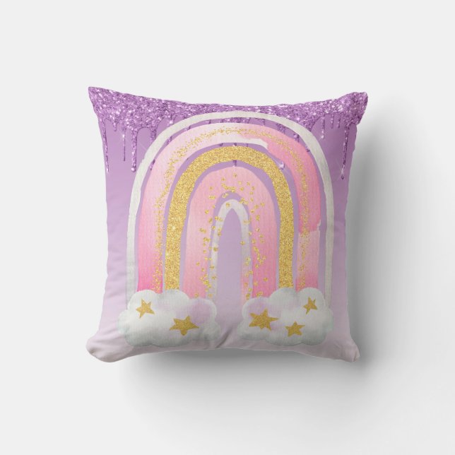 Personalisiertes Dekor mit MÄDCHENZIMMERN Glittery Kissen (Vorderseite)
