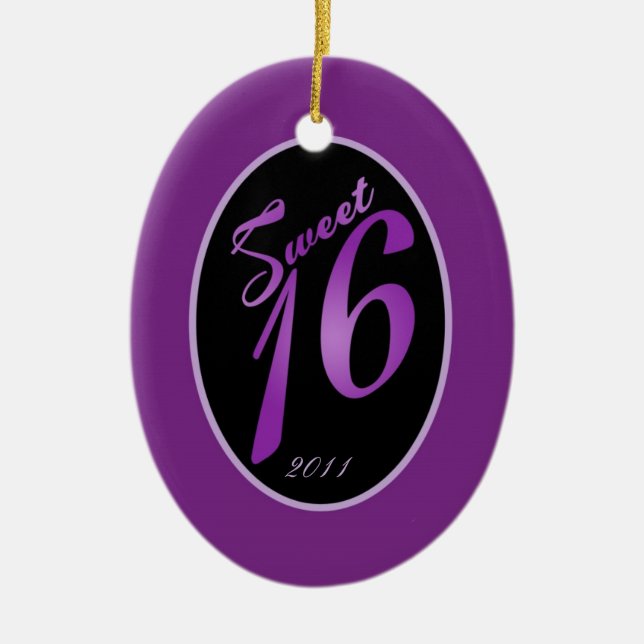Personalisiertes Dekor Sweet 16 Lila Lilac Keramikornament (Vorne)