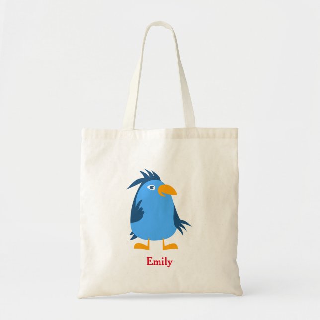 Personalisiertes Dekorationsgewächs Tier Bird Blau Tragetasche (Vorne)