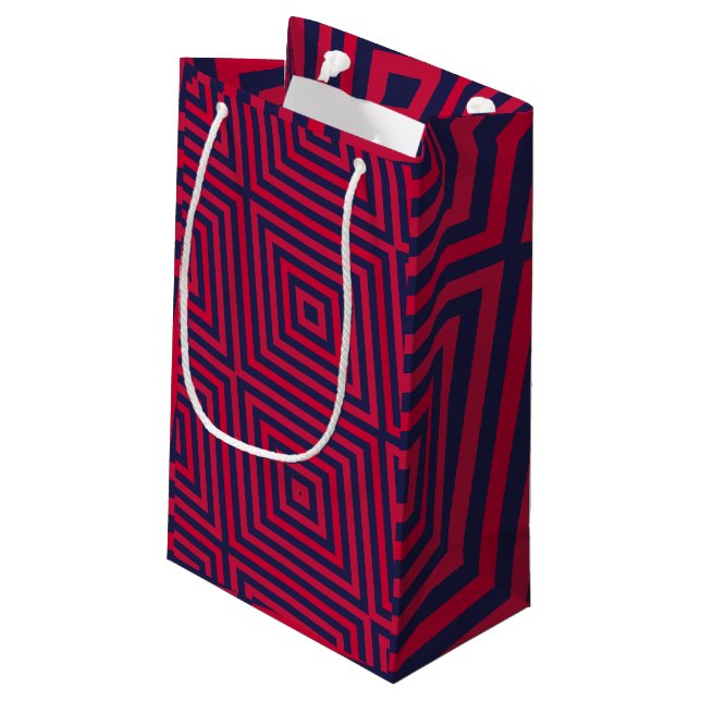 Personalisiertes Design Attraktive kleine Geschenk Kleine Geschenktüte (Rückseite Schrägansicht)