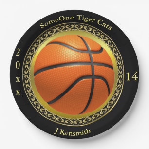 Personalisiertes Design der Basketball Champions L Pappteller