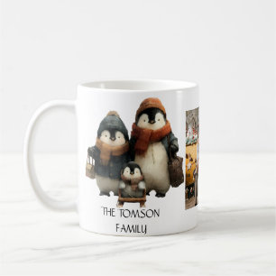 Personalisiertes Design für die Winter-Pinguinfami Kaffeetasse