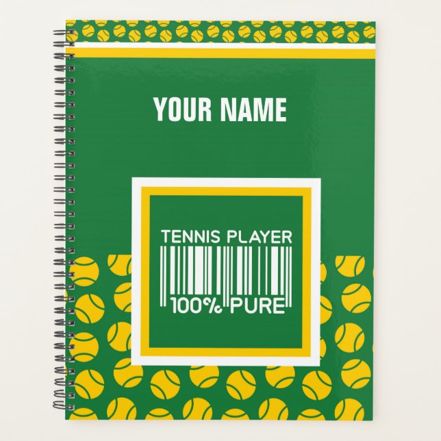 Personalisiertes Design für Tennisspieler, Trainer Planer (Vorderseite)