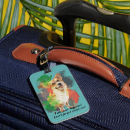 Personalisiertes Design "Hübsch Corgi". Gepäckanhänger