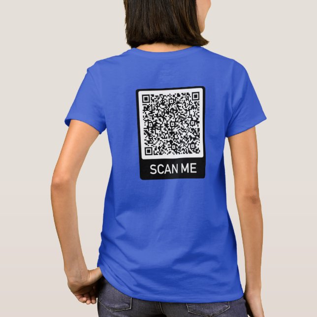 Personalisiertes Design Ihres eigenen QR-Code-T -  T-Shirt (Rückseite)