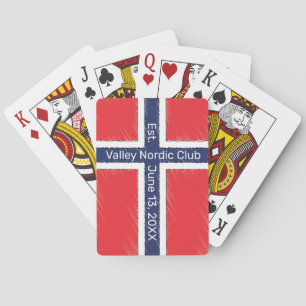Personalisiertes Design mit norwegischer Flagge un Spielkarten
