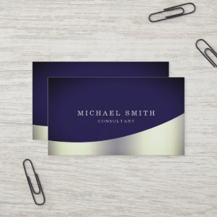Personalisiertes Design Modernes Schlichtes Metall Visitenkarte
