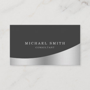 Personalisiertes Design Modernes Schlichtes Metall Visitenkarte