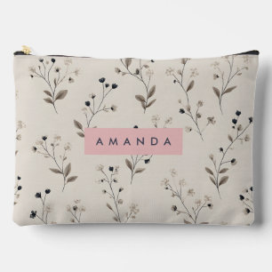 Personalisiertes Design neutraler Blume Zubehörtasche