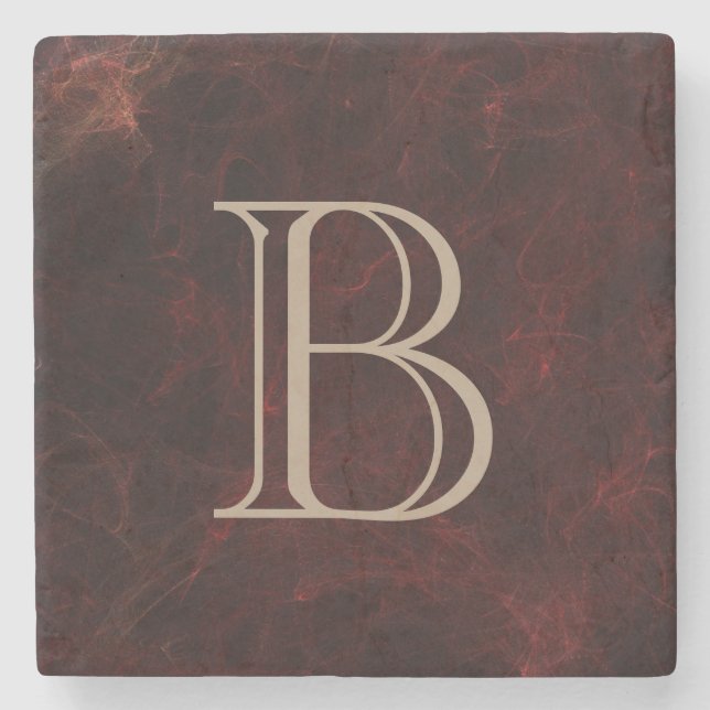 Personalisiertes Design von Rauch und Feuer Steinuntersetzer (Vorderseite)