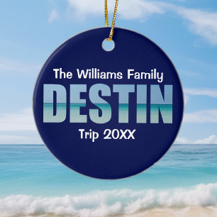 Personalisiertes Destin Beach Trip Foto auf der Rü Keramik Ornament